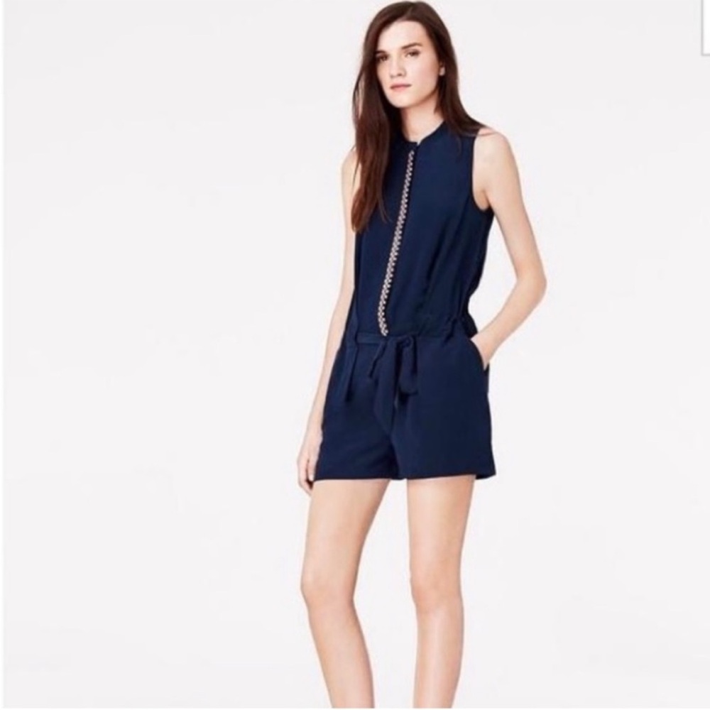 Tory Burch Navy Blue Romper